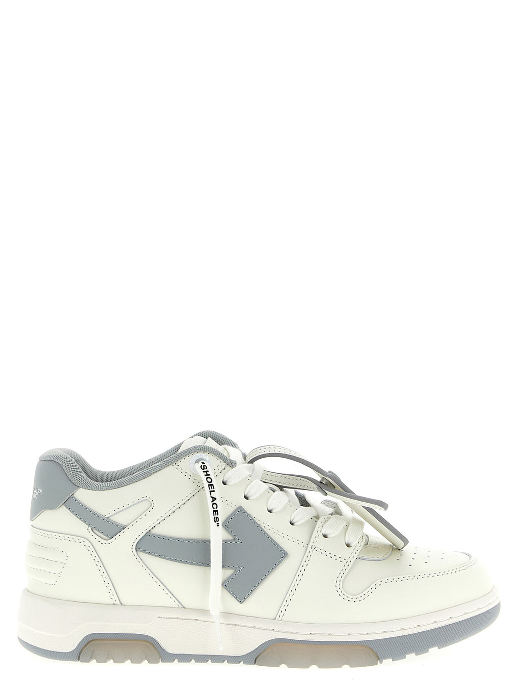 Graue Leder Low-Top-Sneaker