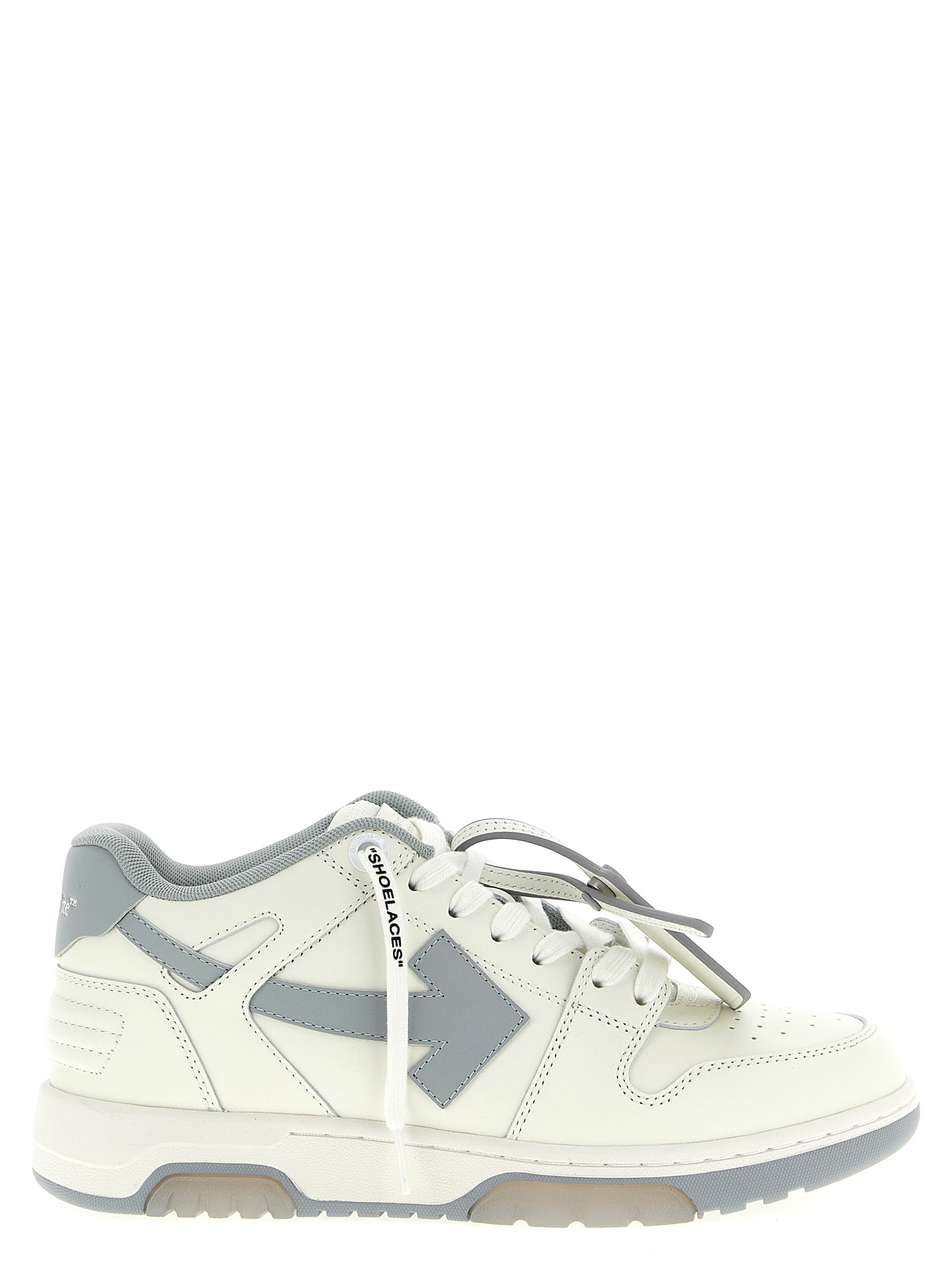 Graue Leder Low-Top-Sneaker