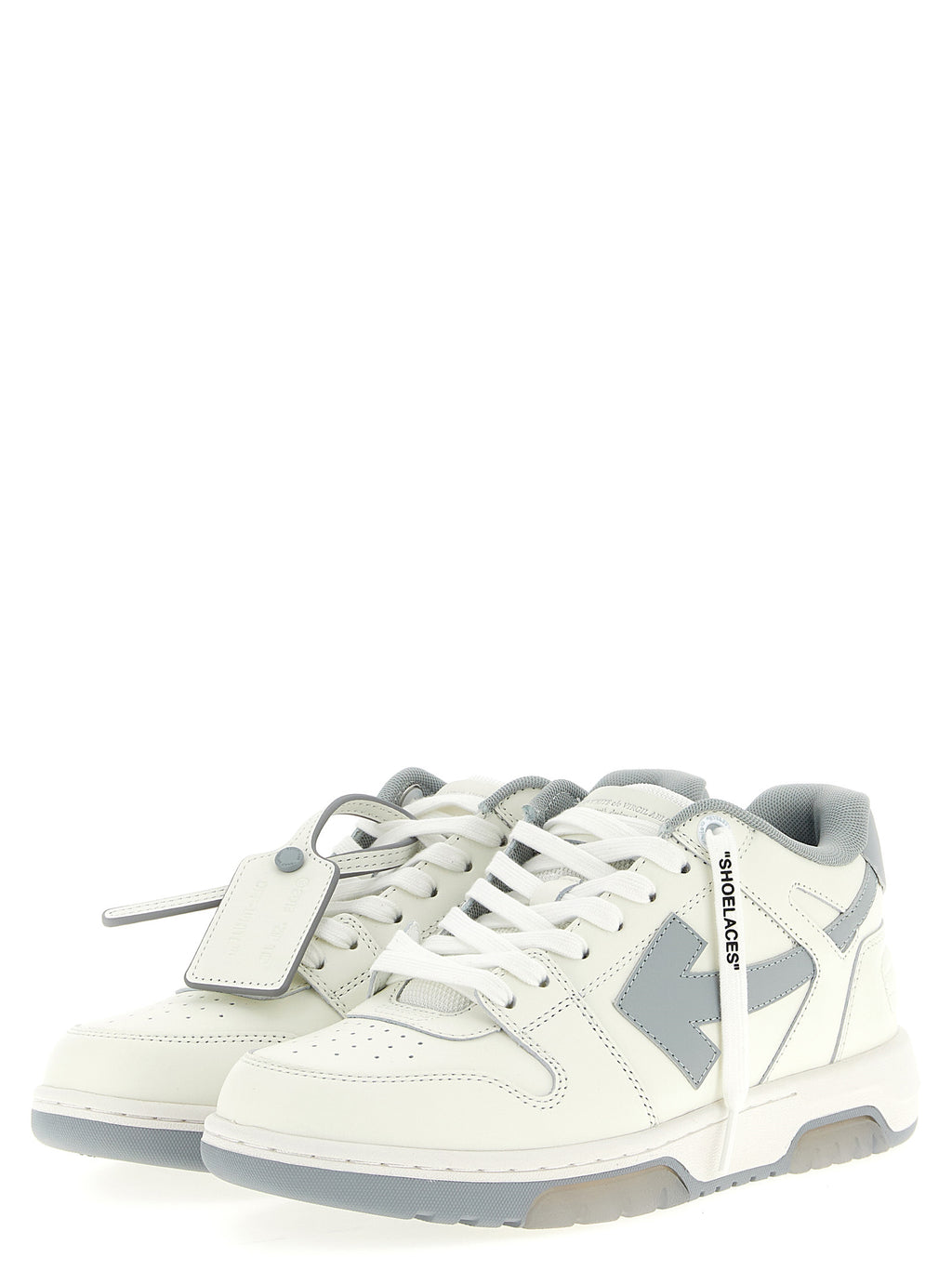Graue Leder Low-Top-Sneaker