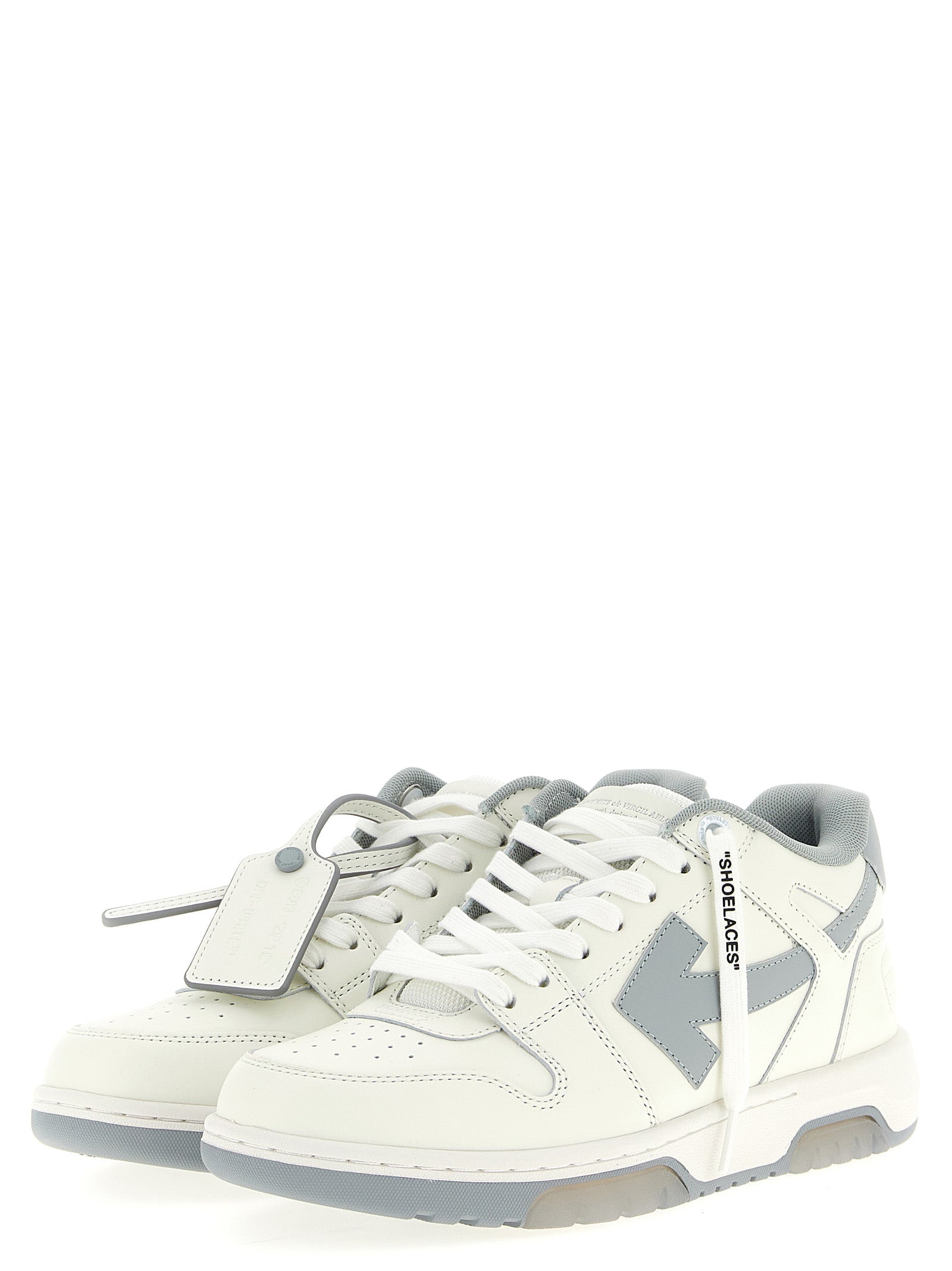 Graue Leder Low-Top-Sneaker