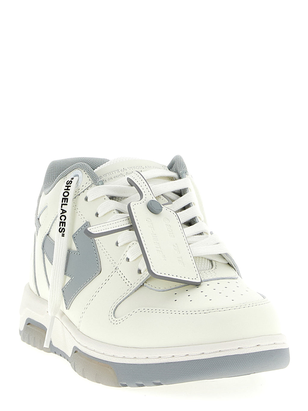 Graue Leder Low-Top-Sneaker