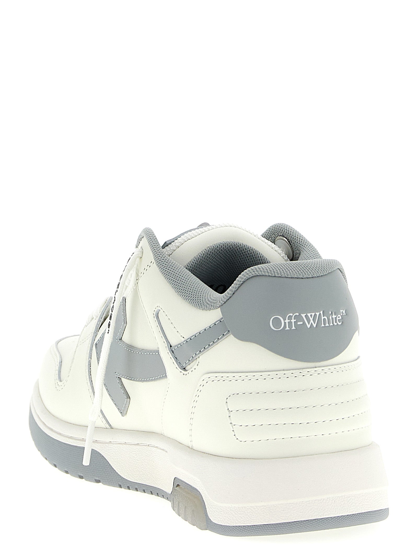 Graue Leder Low-Top-Sneaker