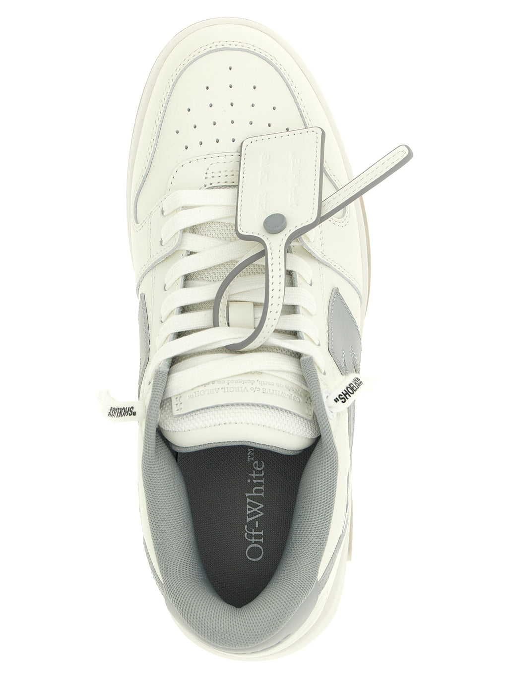 Graue Leder Low-Top-Sneaker
