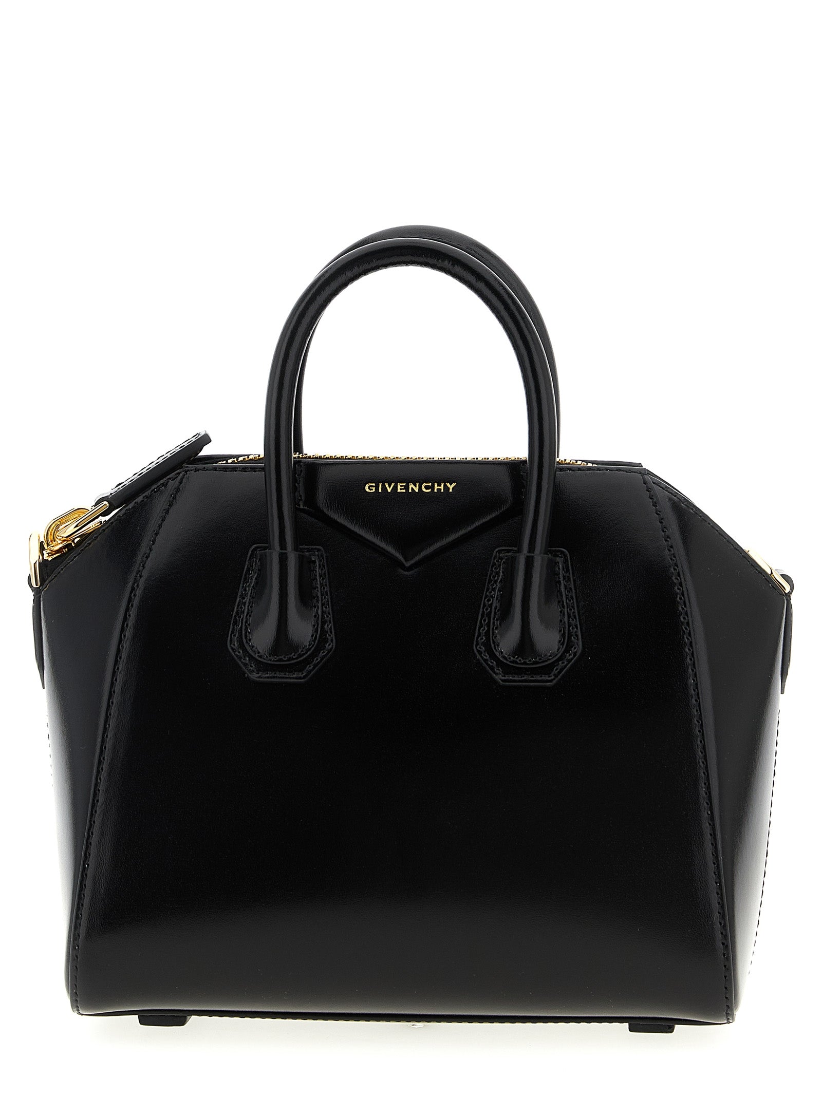Schwarze Kalbsleder-Handtasche