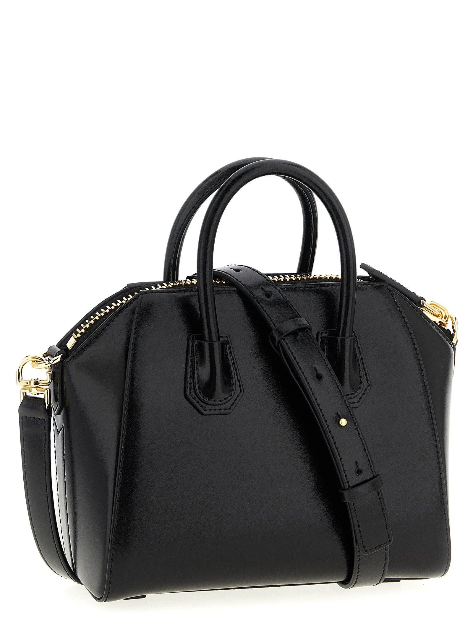 Schwarze Kalbsleder-Handtasche