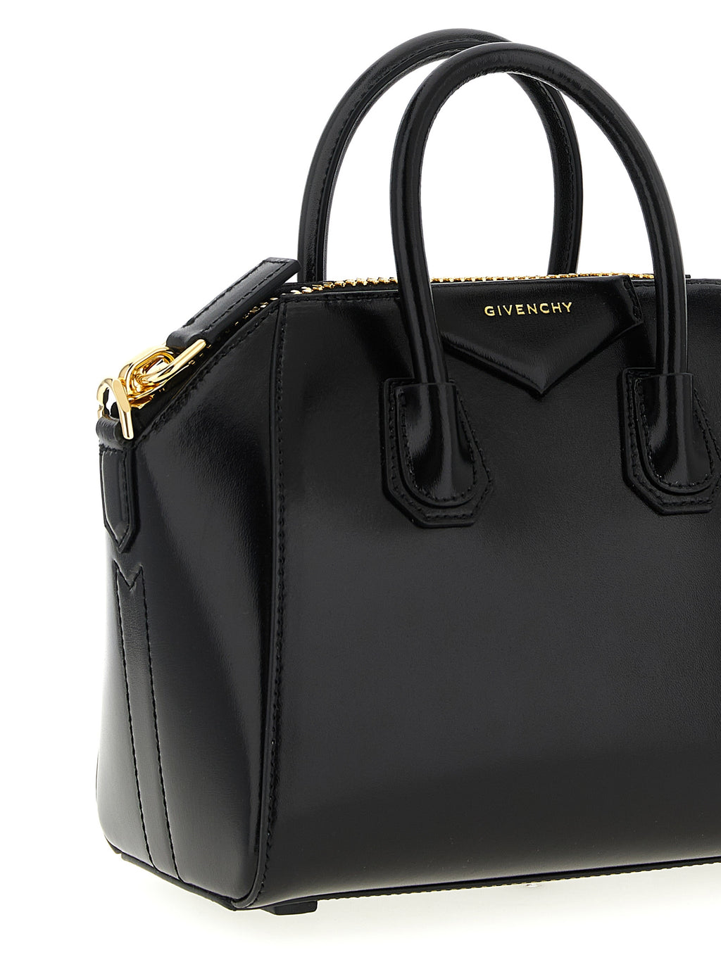 Schwarze Kalbsleder-Handtasche