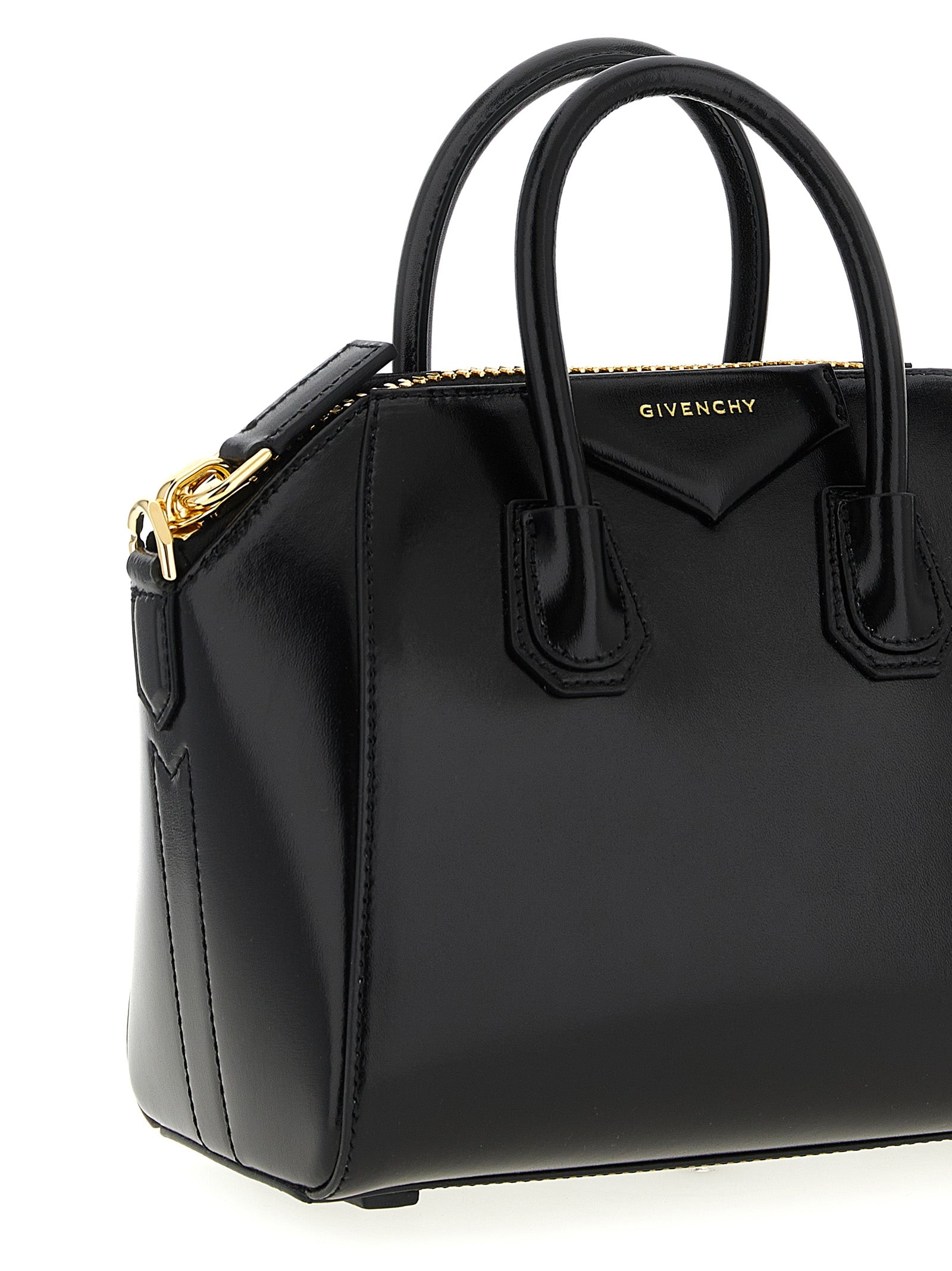 Schwarze Kalbsleder-Handtasche