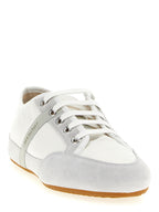 Weiße Kalbshaut Bos Taurus Sneakers mit niedrigem Schaft