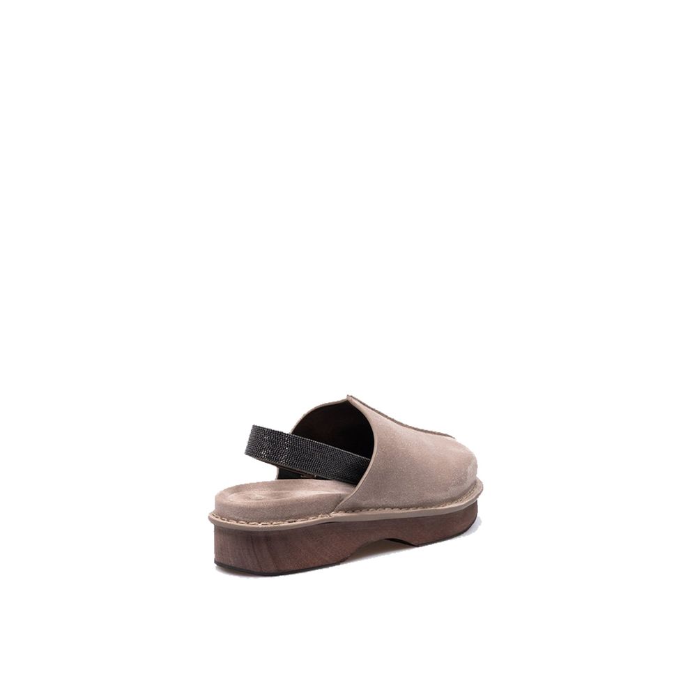 Braune Leder-Mules