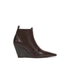 Braune Lederstiefeletten