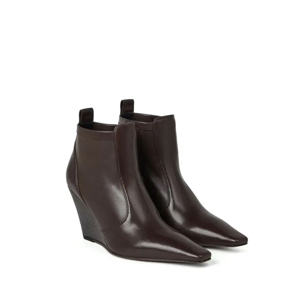 Braune Lederstiefeletten