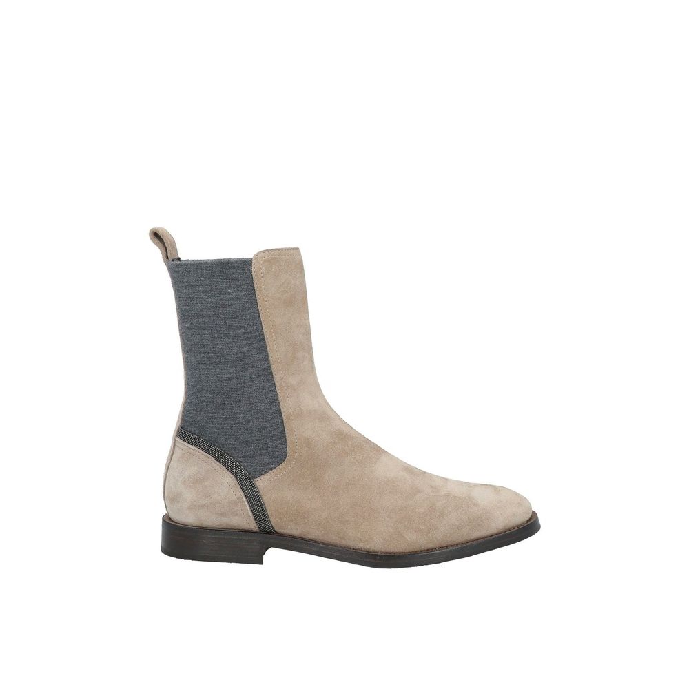 Schicke Graue Lederstiefel für elegante Schritte