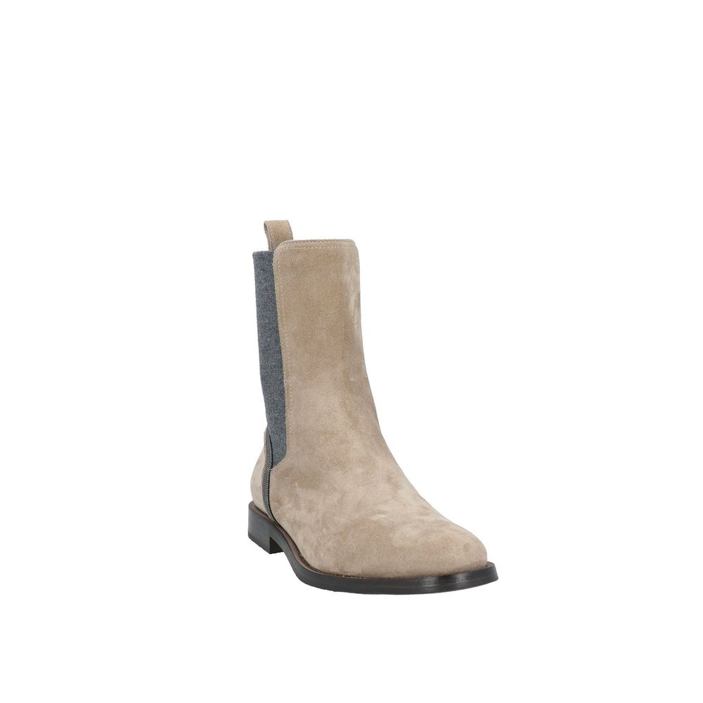 Schicke Graue Lederstiefel für elegante Schritte