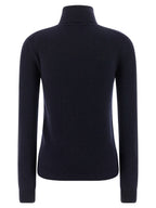 Blauer Kaschmir-Cardigan