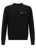 Schwarzer Cardigan aus Schurwolle