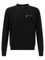 Schwarzer Cardigan aus Schurwolle