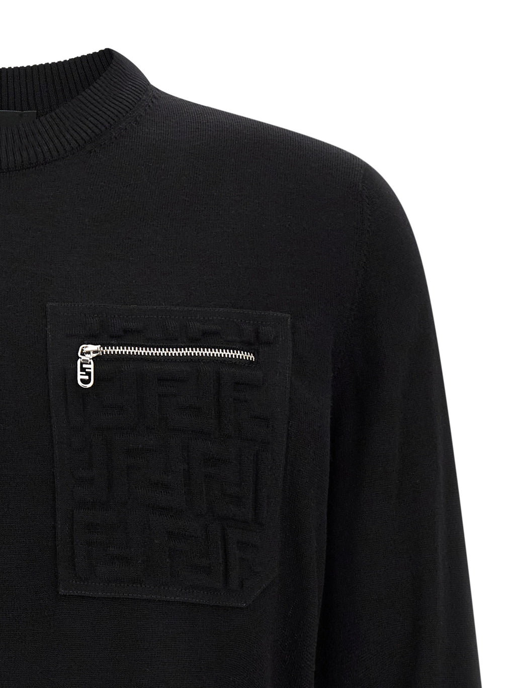 Schwarzer Cardigan aus Schurwolle
