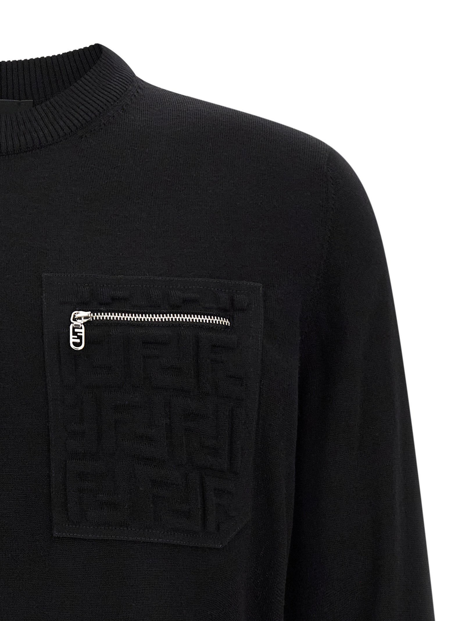 Schwarzer Cardigan aus Schurwolle