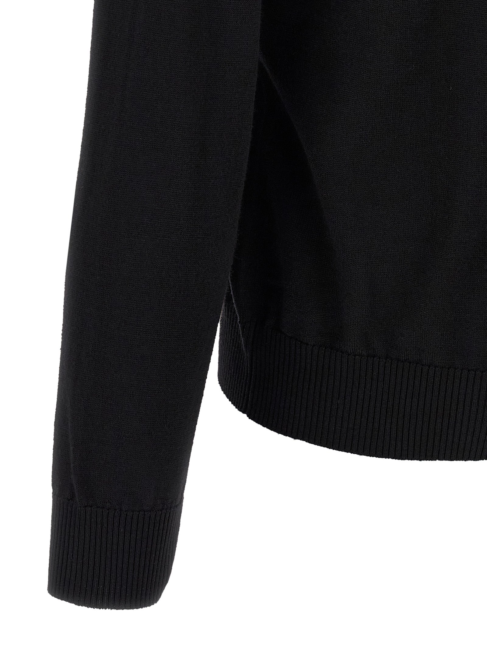 Schwarzer Cardigan aus Schurwolle