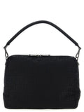 Schwarze Schultertasche aus Polyamid