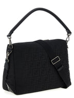 Schwarze Schultertasche aus Polyamid