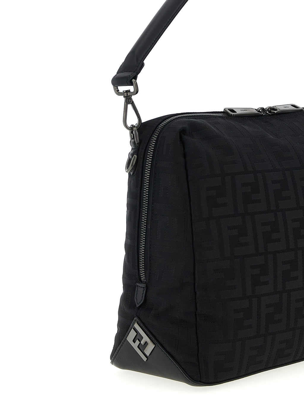 Schwarze Schultertasche aus Polyamid
