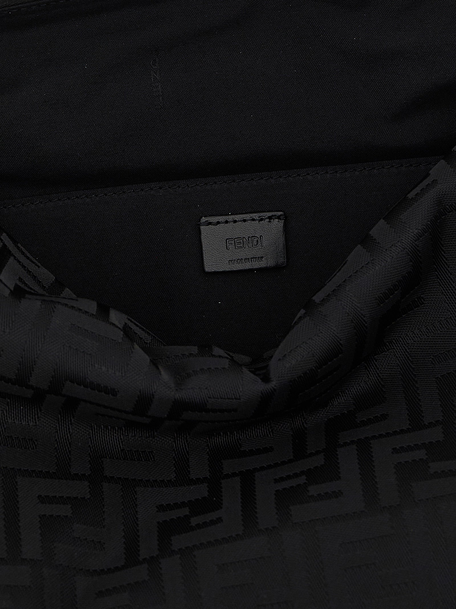 Schwarze Schultertasche aus Polyamid