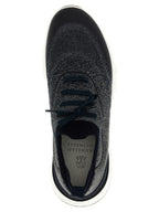 Blaue Baumwoll-Sneaker im Athletic-Stil