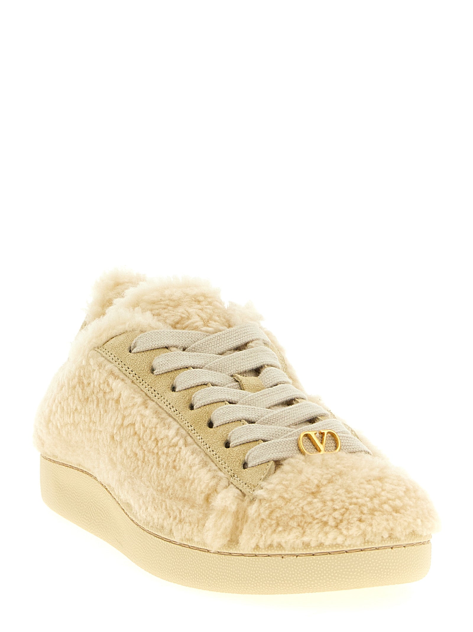 Beige Woll-Sneaker Valentino Garavani