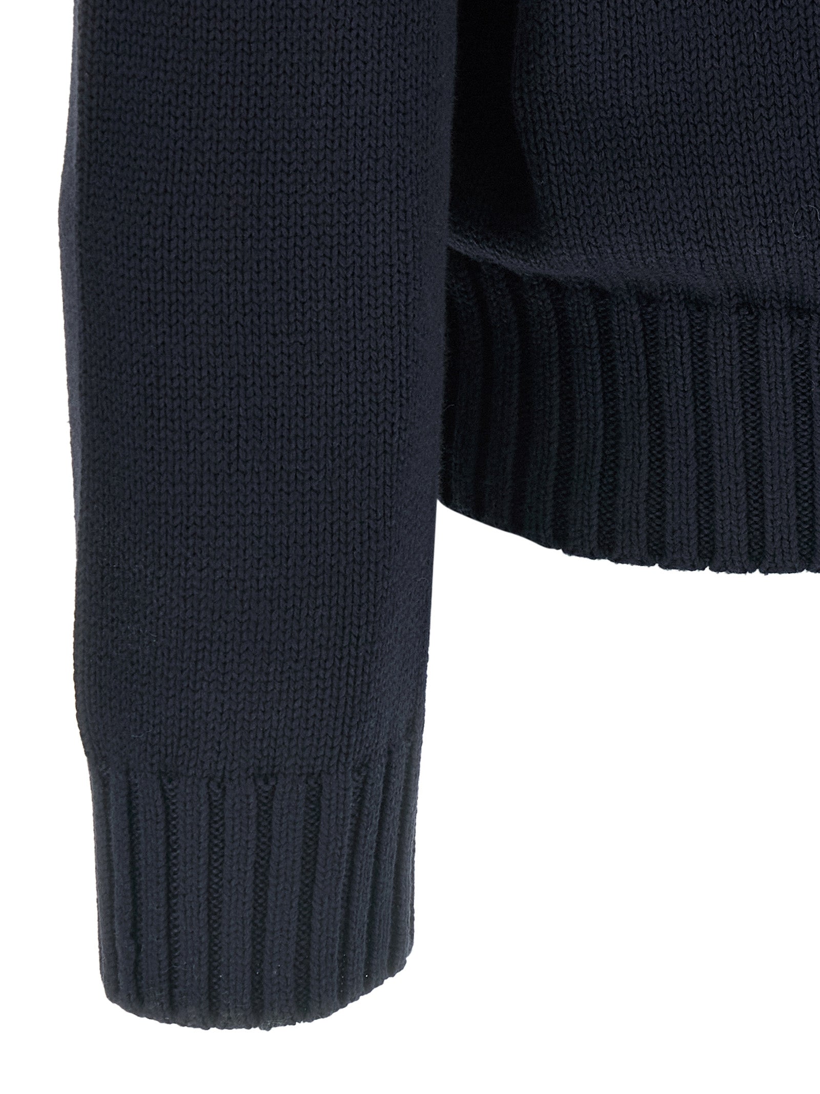 Blauer Baumwollcardigan