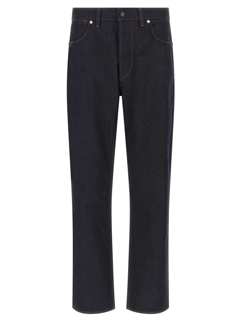 Blaue Jeans aus Baumwolle im geraden Schnitt