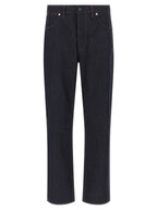 Blaue Jeans aus Baumwolle im geraden Schnitt