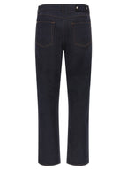 Blaue Jeans aus Baumwolle im geraden Schnitt