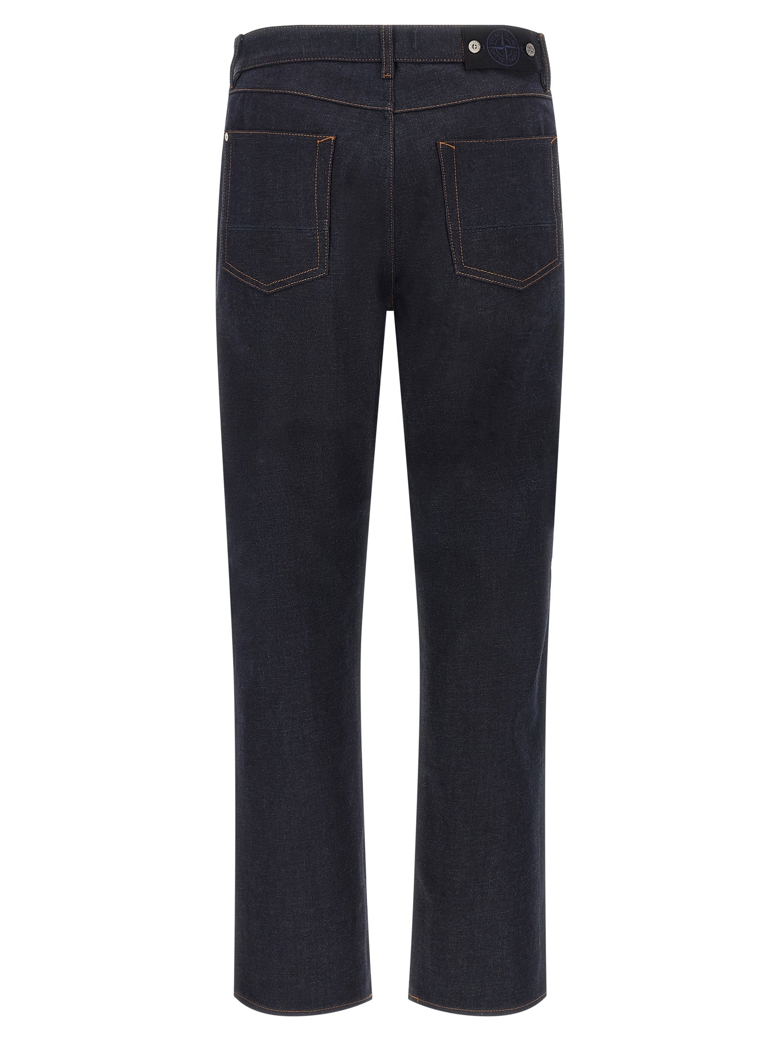 Blaue Jeans aus Baumwolle im geraden Schnitt