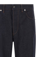 Blaue Jeans aus Baumwolle im geraden Schnitt