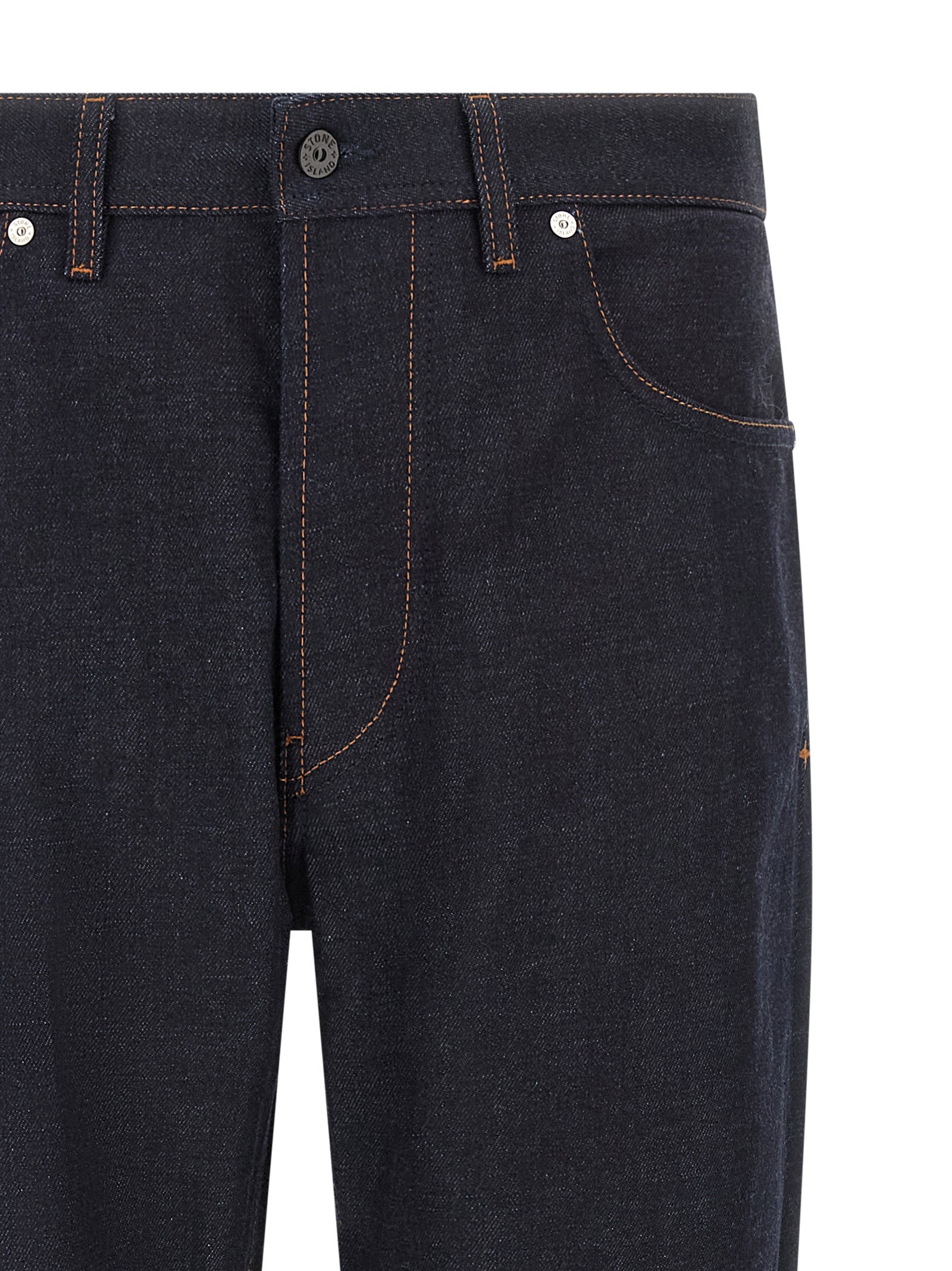 Blaue Jeans aus Baumwolle im geraden Schnitt