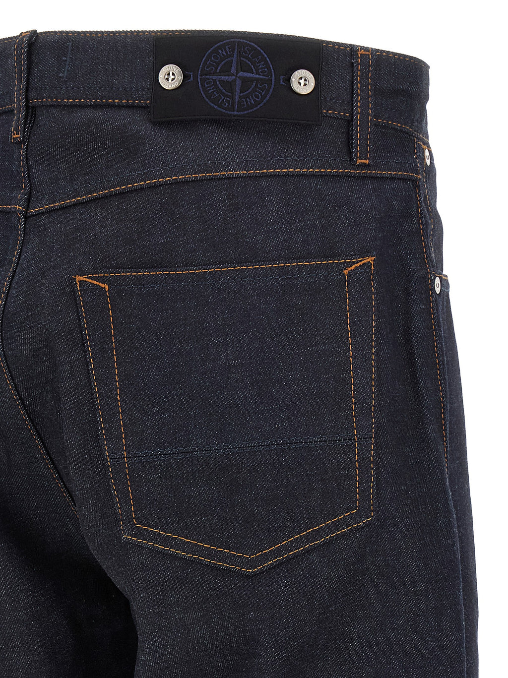 Blaue Jeans aus Baumwolle im geraden Schnitt