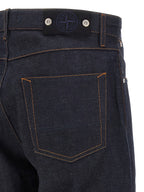 Blaue Jeans aus Baumwolle im geraden Schnitt