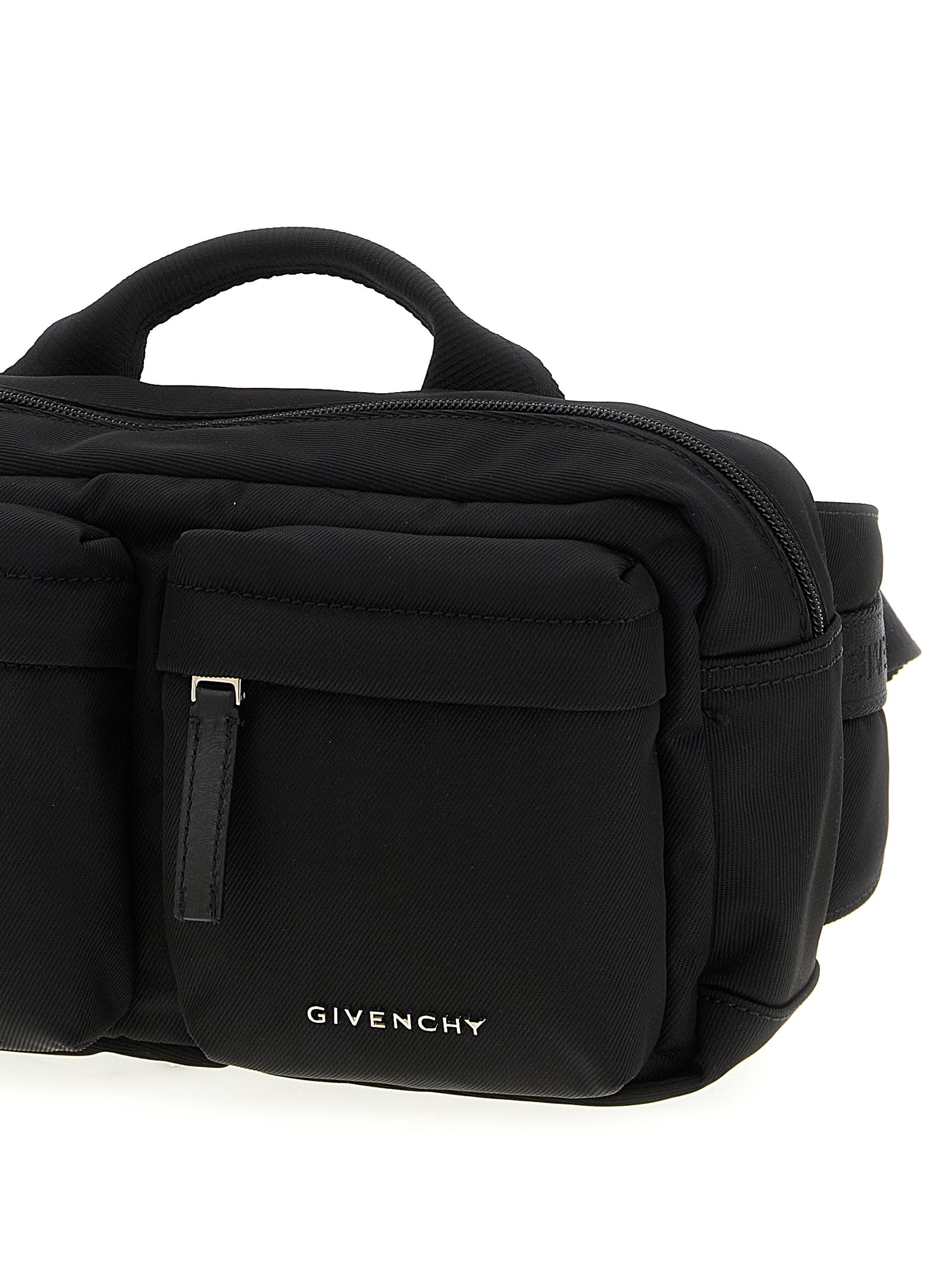 Schwarze Crossbody-Tasche aus Polyamid