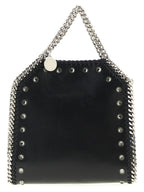 Schwarze Handtasche aus Polyester