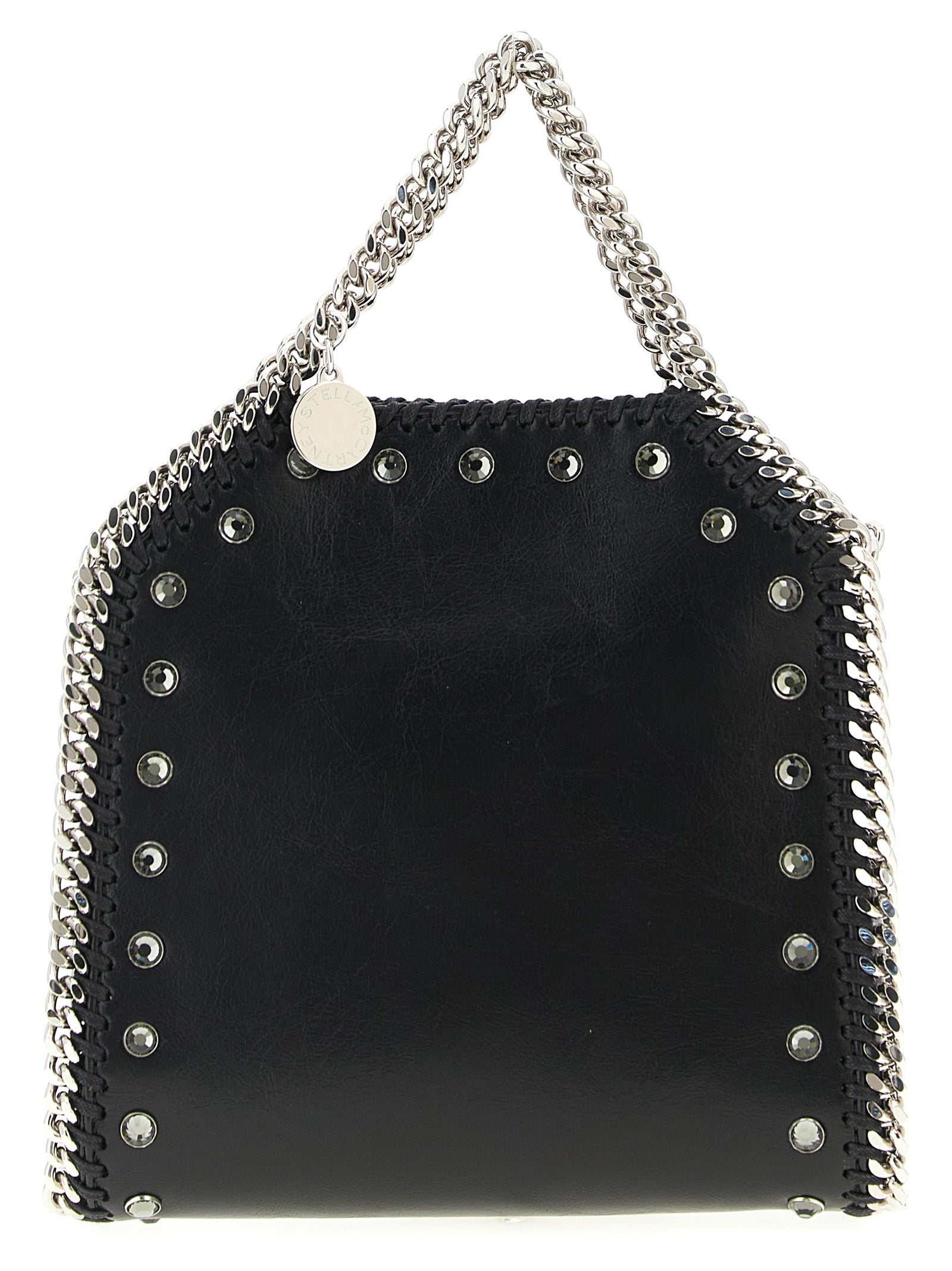 Schwarze Handtasche aus Polyester