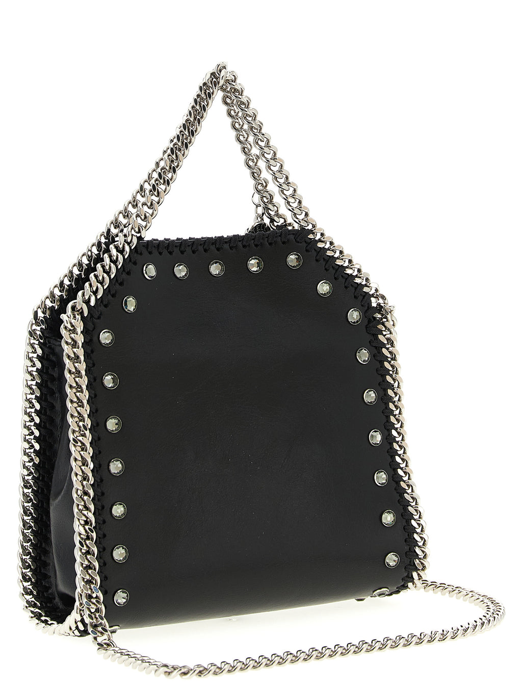 Schwarze Handtasche aus Polyester