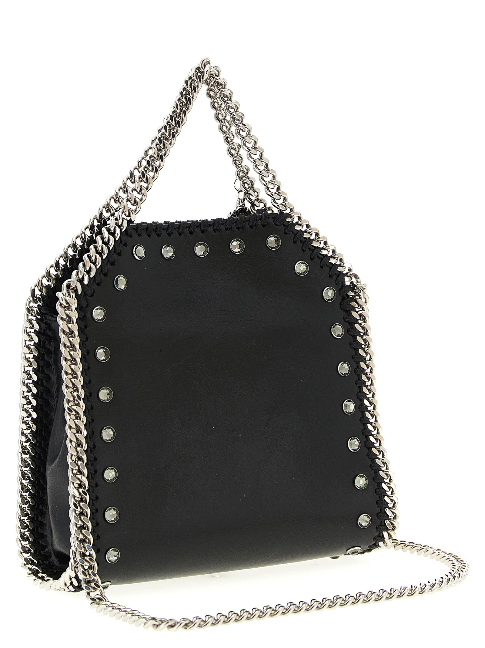 Schwarze Handtasche aus Polyester