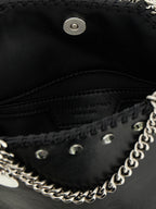 Schwarze Handtasche aus Polyester