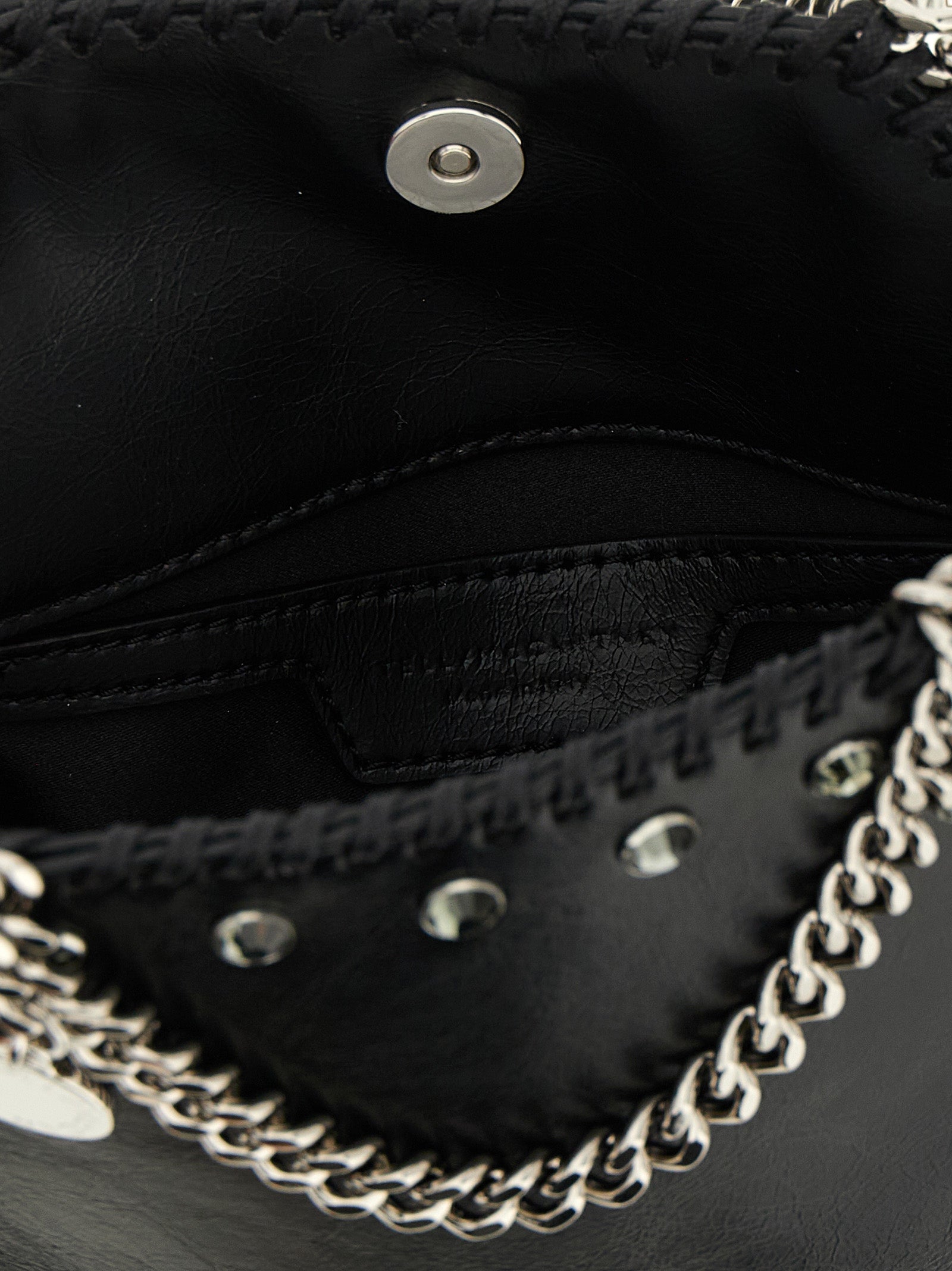 Schwarze Handtasche aus Polyester