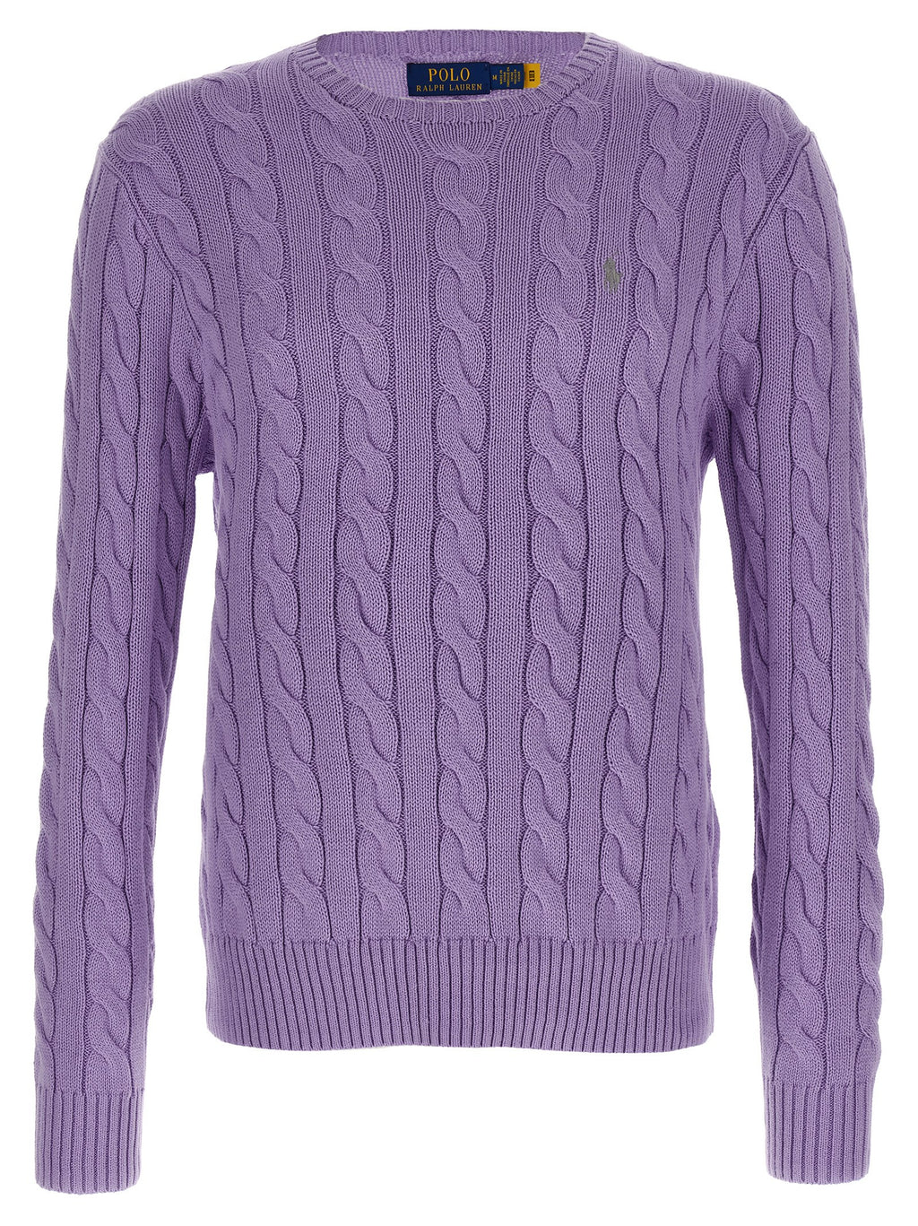 Lila Baumwollstrickjacke