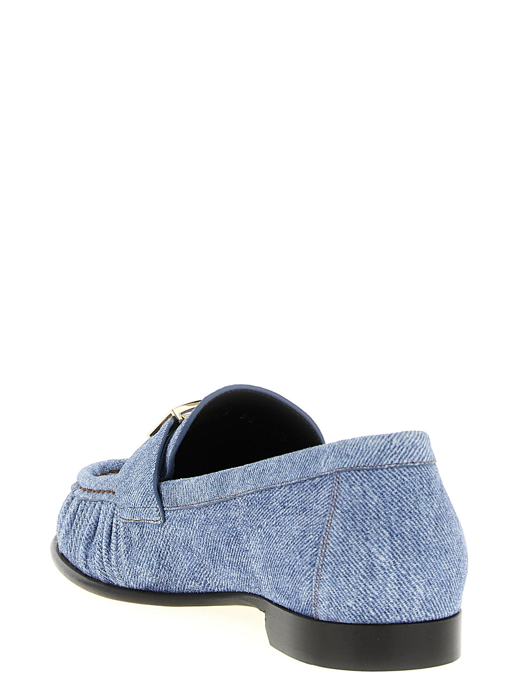 Mokassins aus blauem Kalbsleder
