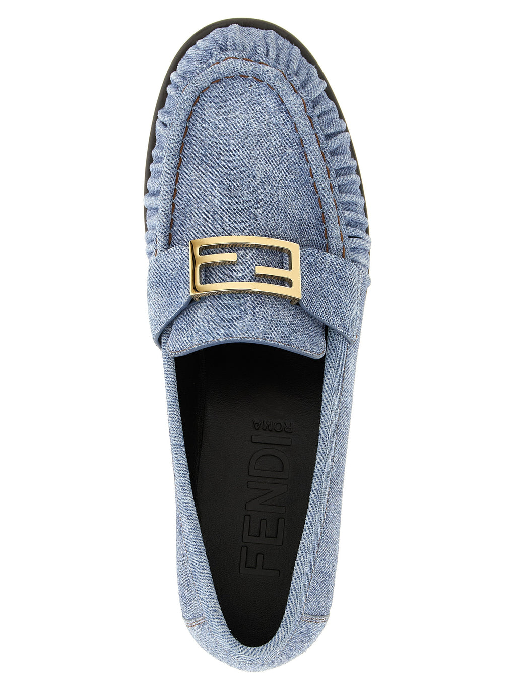 Mokassins aus blauem Kalbsleder