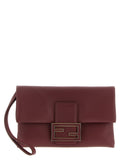 Bordeaux Lammleder Clutch Bag