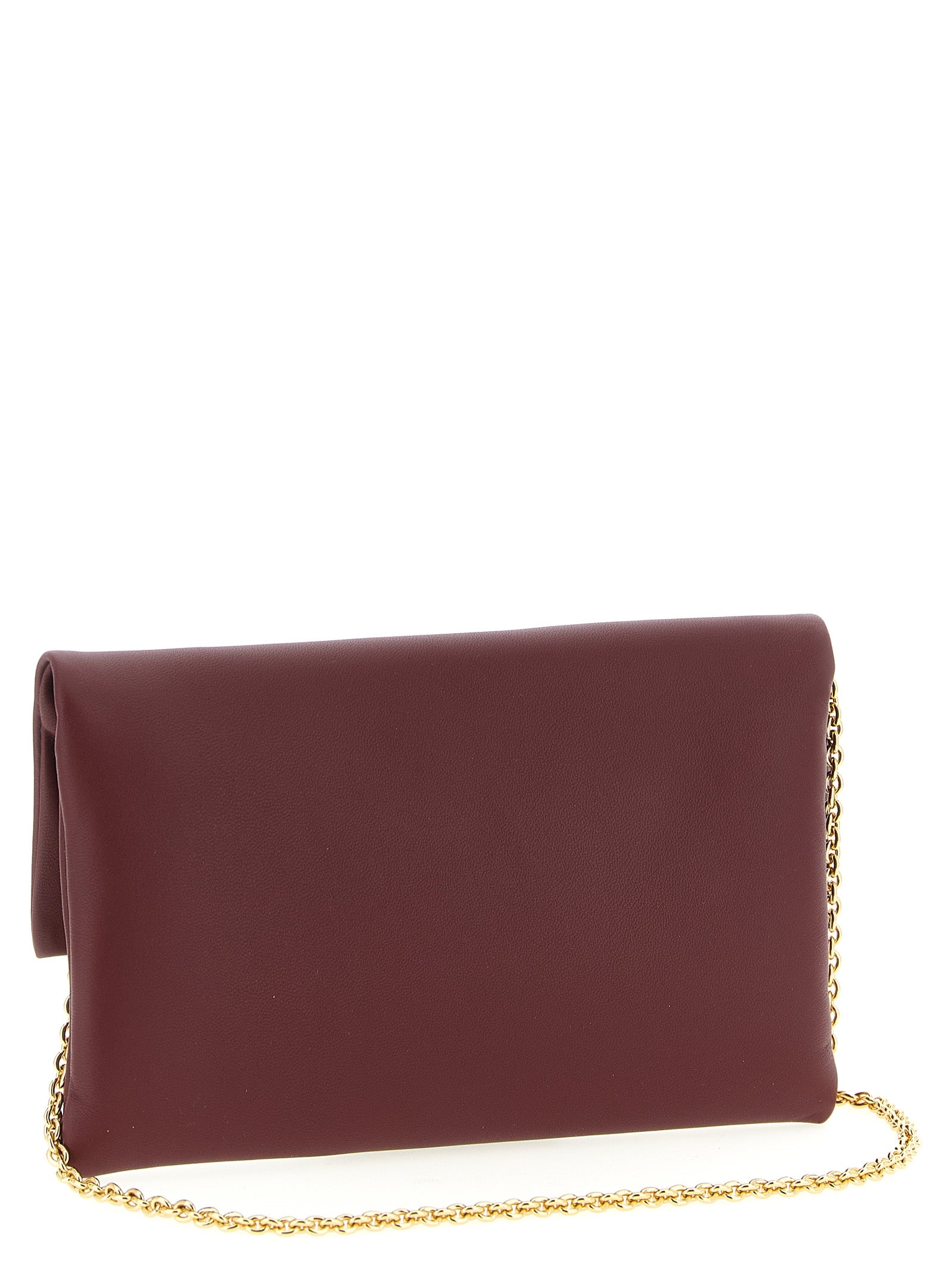 Bordeaux Lammleder Clutch Bag